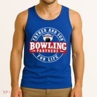 Father And Son Bowling Partners For Life Gift Tank Top thumb 3