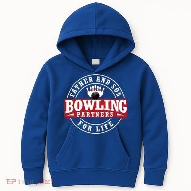 Father And Son Bowling Partners For Life Gift Kids Hoodie