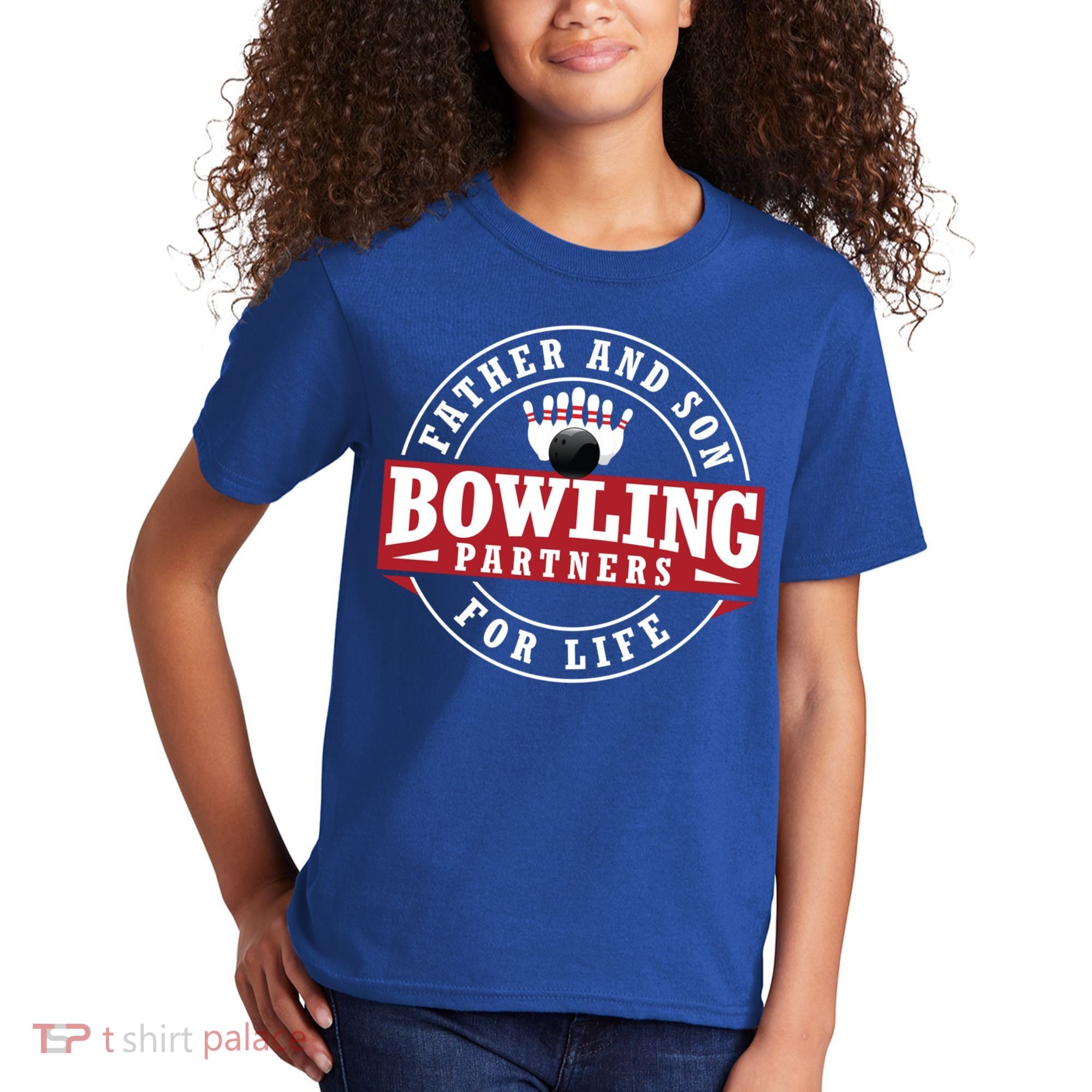 Father And Son Bowling Partners For Life Gift Kids T-Shirt