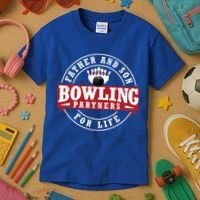 Father And Son Bowling Partners For Life Gift Kids T-Shirt thumb 3