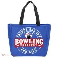 Father And Son Bowling Partners For Life Gift Tote Bag thumb 0