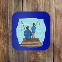 Father And Son Fishing Partners For Life Gift Coaster thumb 0