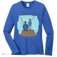 Father And Son Fishing Partners For Life Gift Women's Long Sleeve Shirt thumb 0