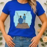Father And Son Fishing Partners For Life Gift Women's T-Shirt thumb 2