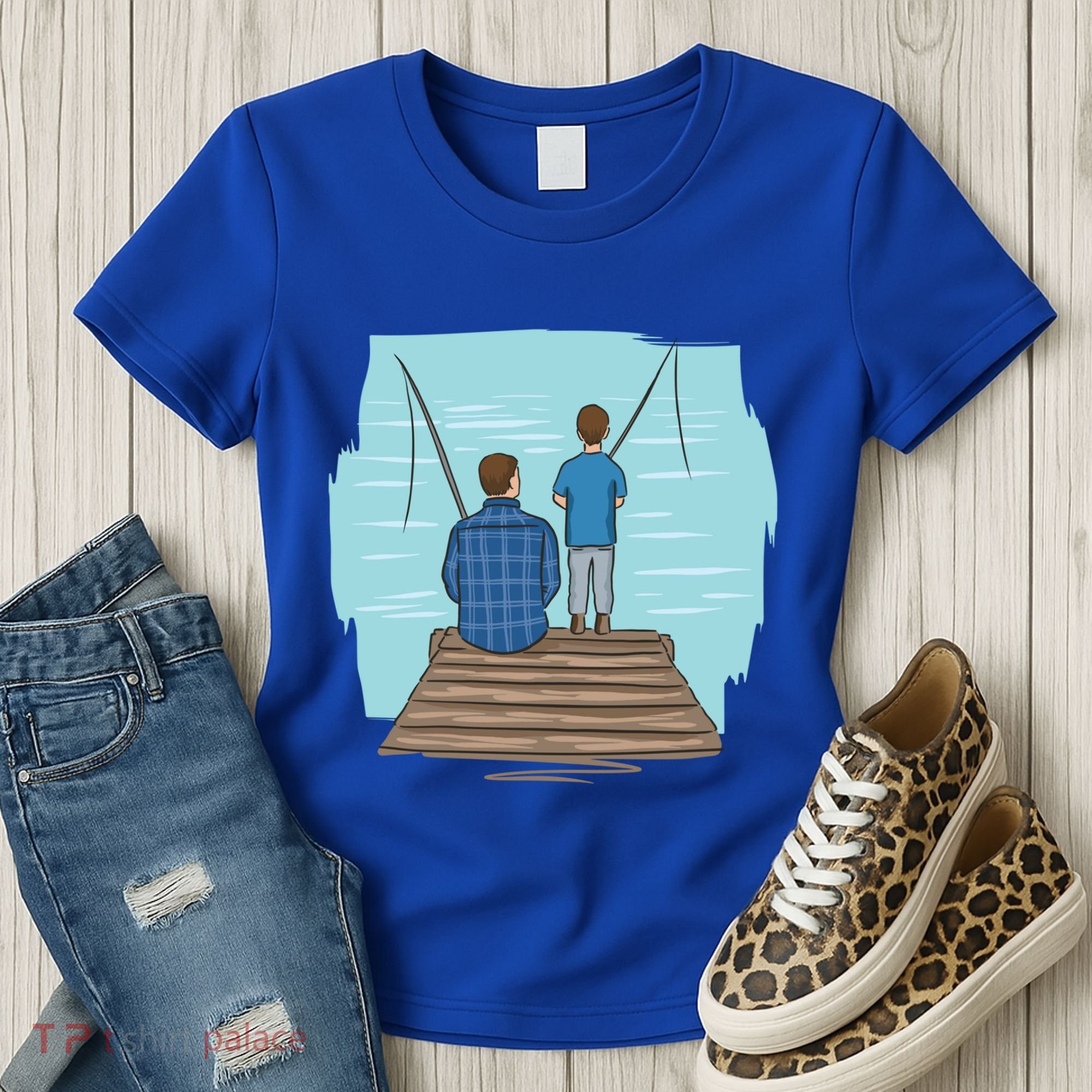 Father And Son Fishing Partners For Life Gift Women's T-Shirt