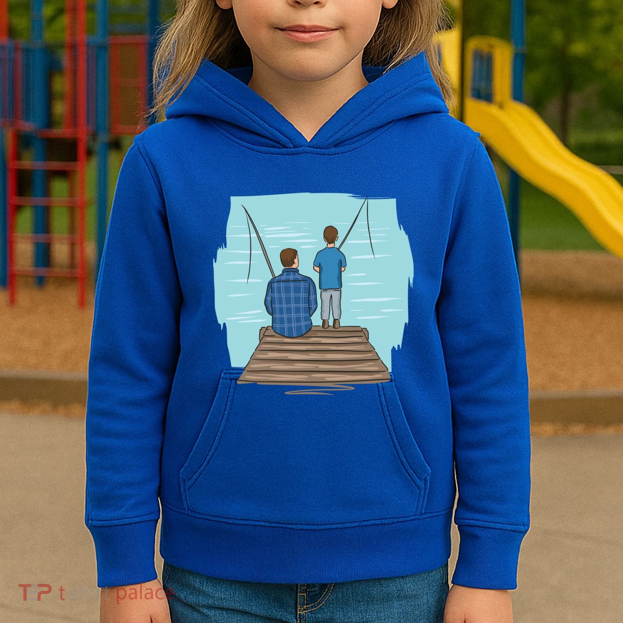 Father And Son Fishing Partners For Life Gift Kids Hoodie