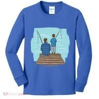 Father And Son Fishing Partners For Life Gift Kids Long Sleeve Shirt thumb 0