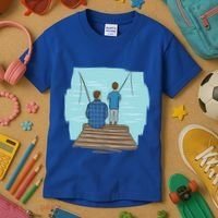 Father And Son Fishing Partners For Life Gift Kids T-Shirt thumb 3