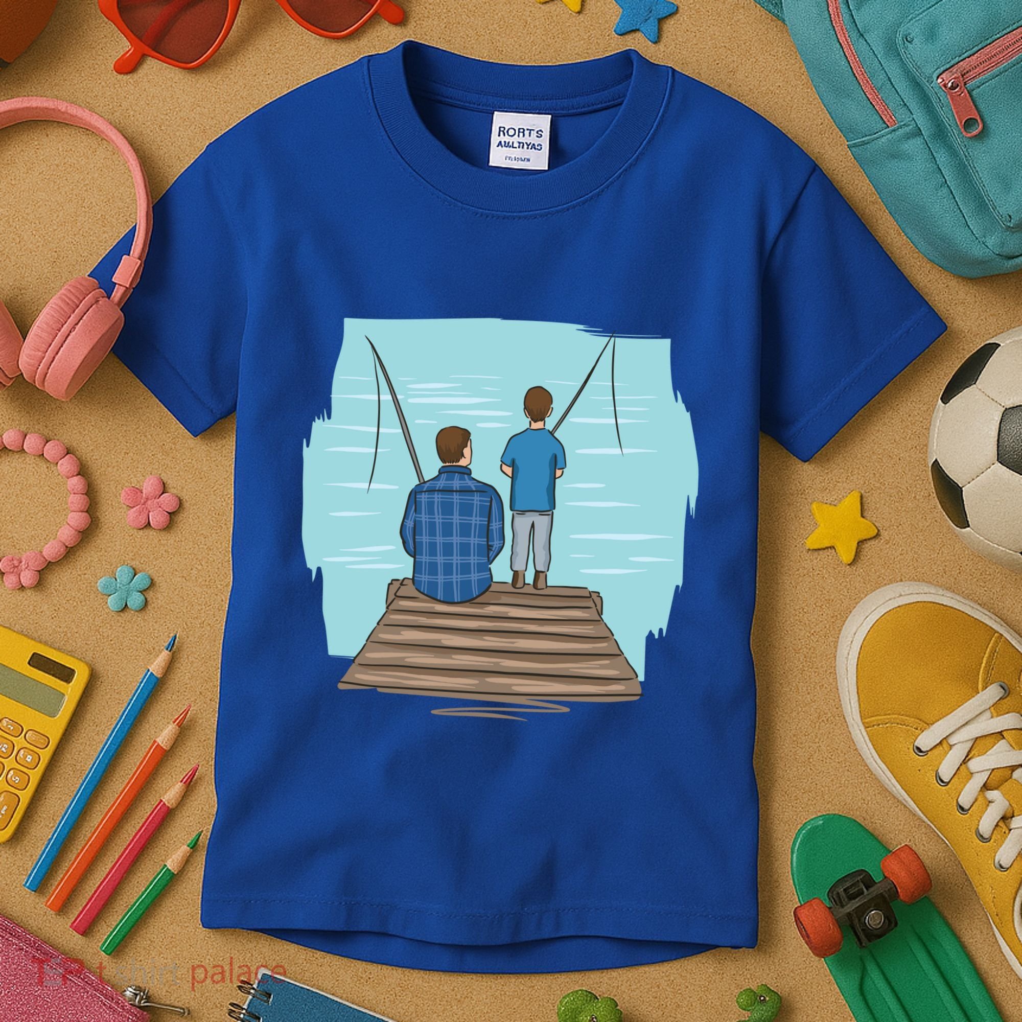 Father And Son Fishing Partners For Life Gift Kids T-Shirt