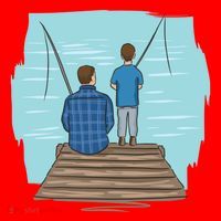 Father And Son Fishing Partners For Life Gift Santa Hat thumb 1