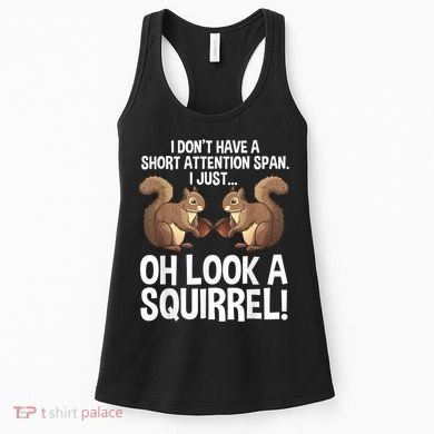 Funny ADHD Squirrel Design For Men Women Chipmunk Pet Lovers Women's Tank Top