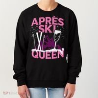 Funny Apres Ski Queen Skiing Winter Sports Party Fun Women's Sweatshirt thumb 0