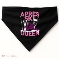 Funny Apres Ski Queen Skiing Winter Sports Party Fun USA-Made Doggie Bandana thumb 0