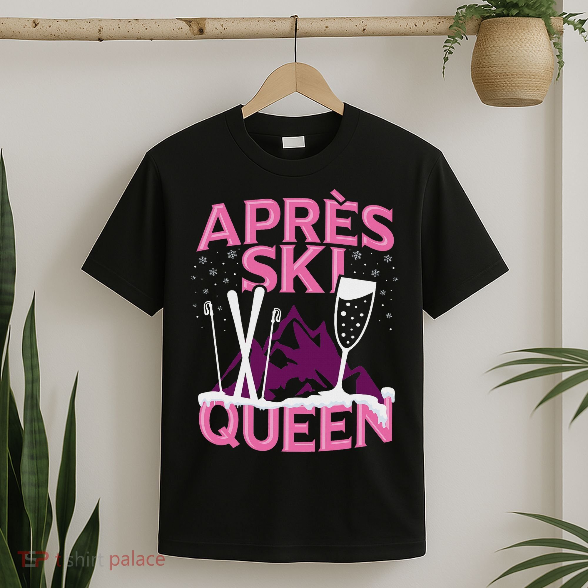 Funny Apres Ski Queen Skiing Winter Sports Party Fun T-Shirt