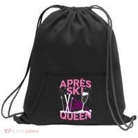 Funny Apres Ski Queen Skiing Winter Sports Party Fun Sweatshirt Cinch Pack Bag thumb 0