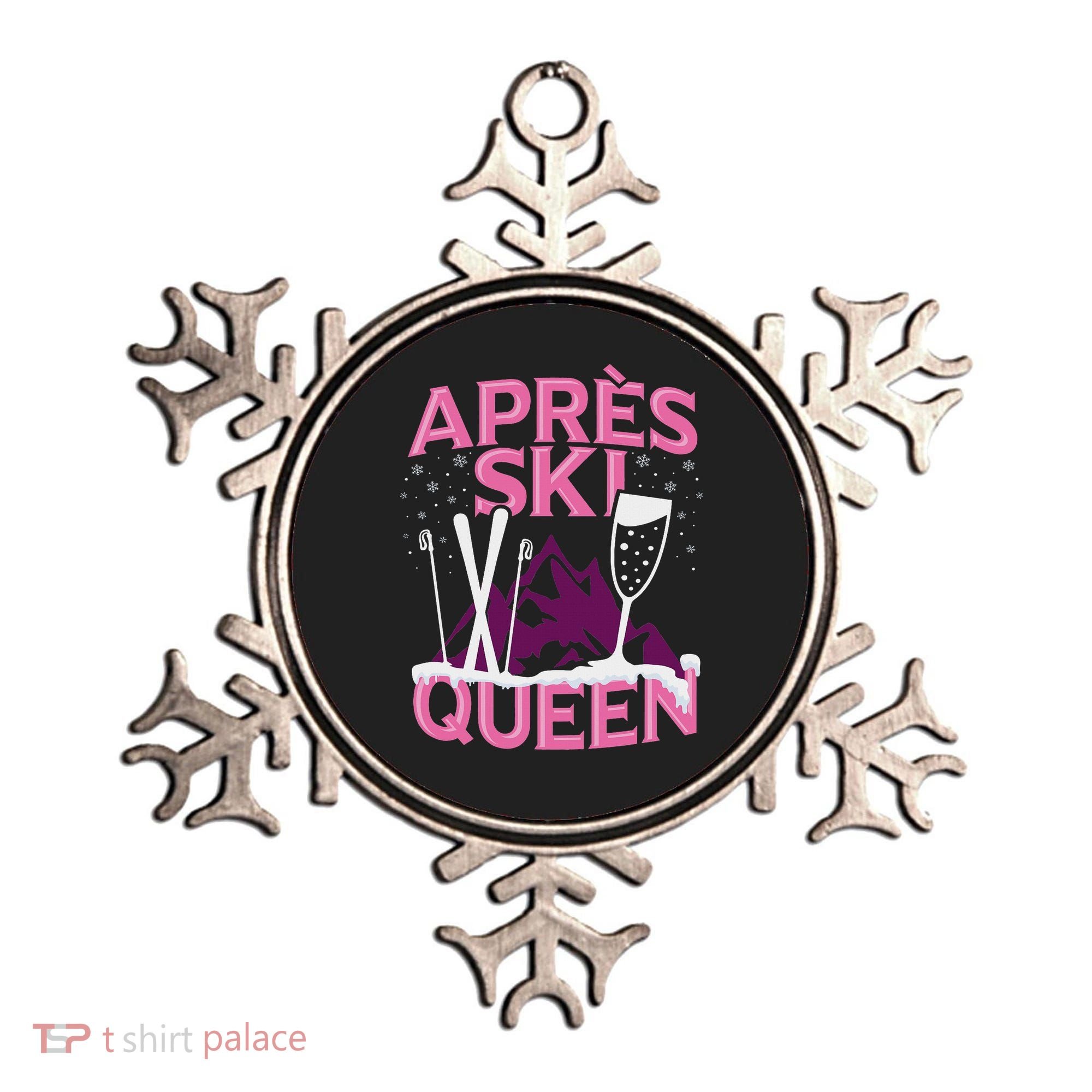 Funny Apres Ski Queen Skiing Winter Sports Party Fun Ornament