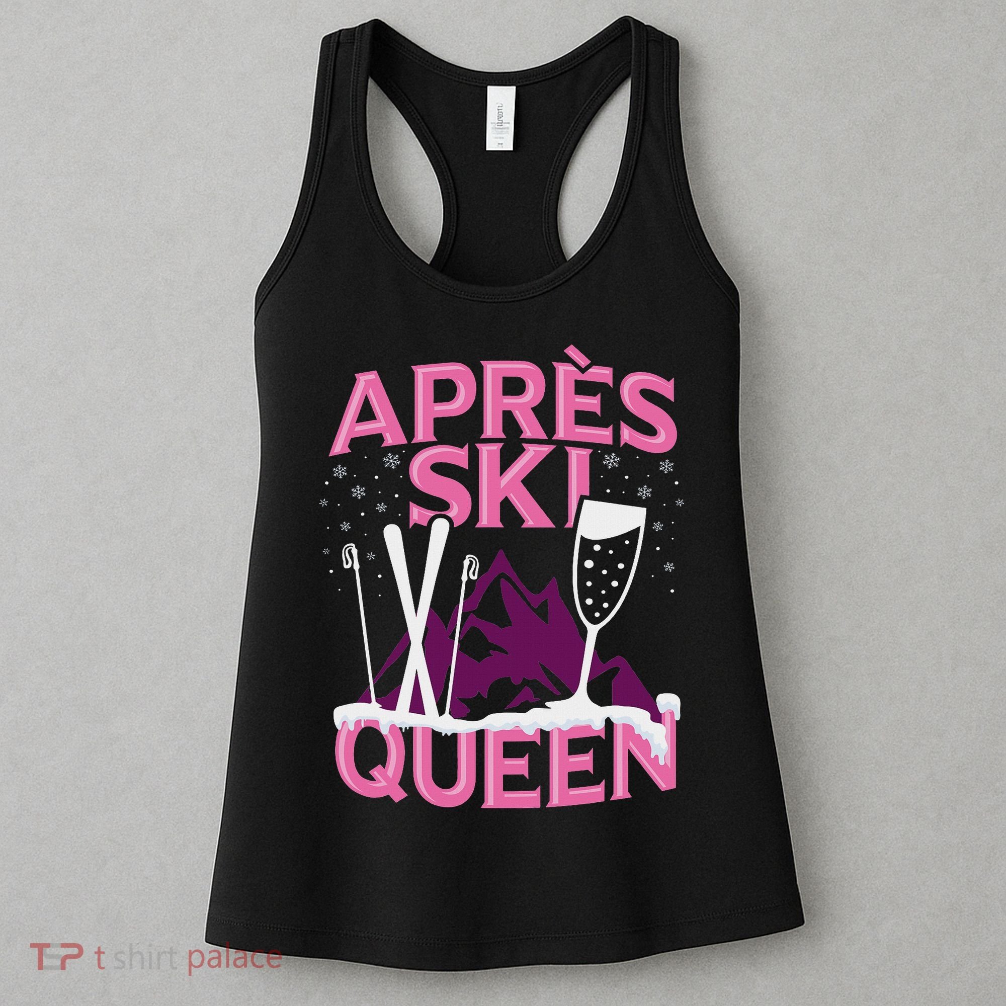 Funny Apres Ski Queen Skiing Winter Sports Party Fun Women's Tank Top