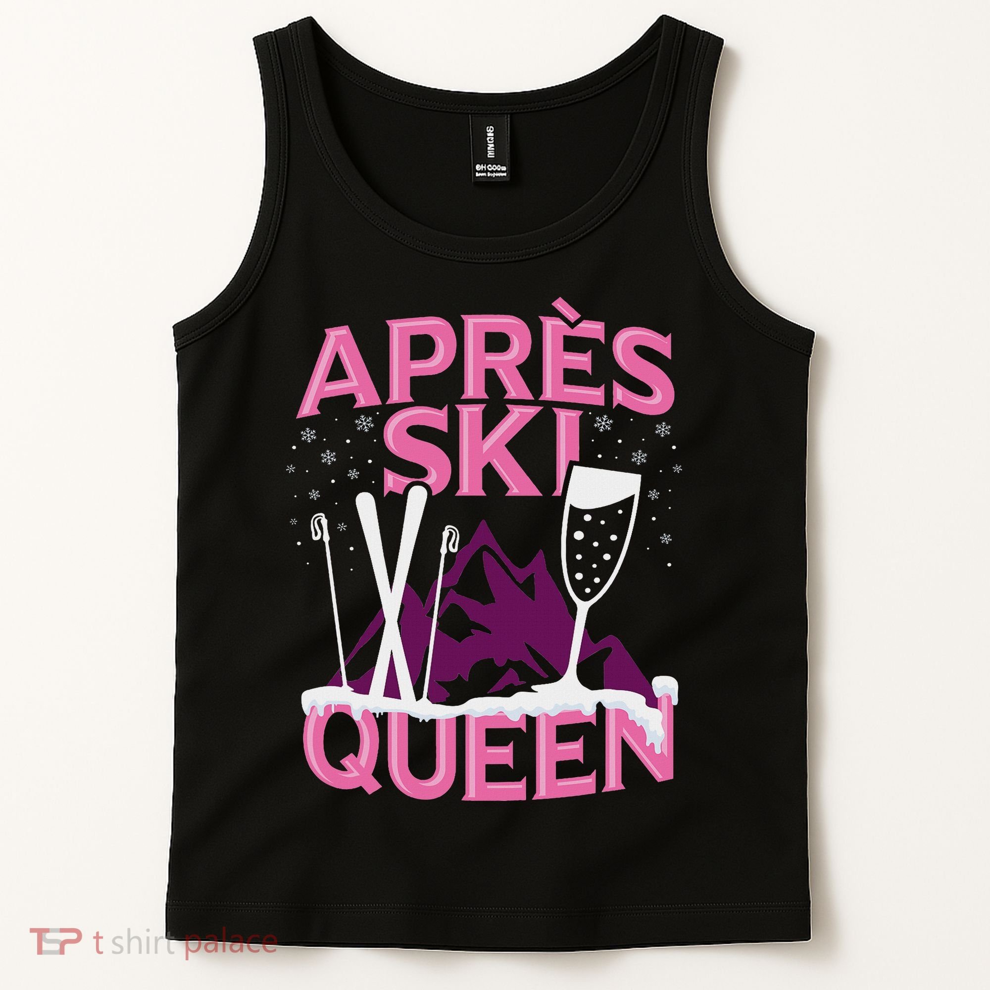 Funny Apres Ski Queen Skiing Winter Sports Party Fun Tank Top