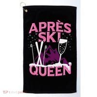 Funny Apres Ski Queen Skiing Winter Sports Party Fun Golf Towel thumb 0