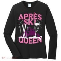 Funny Apres Ski Queen Skiing Winter Sports Party Fun Women's Long Sleeve Shirt thumb 0