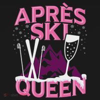 Funny Apres Ski Queen Skiing Winter Sports Party Fun Women's Long Sleeve Shirt thumb 2