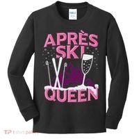 Funny Apres Ski Queen Skiing Winter Sports Party Fun Kids Long Sleeve Shirt thumb 0