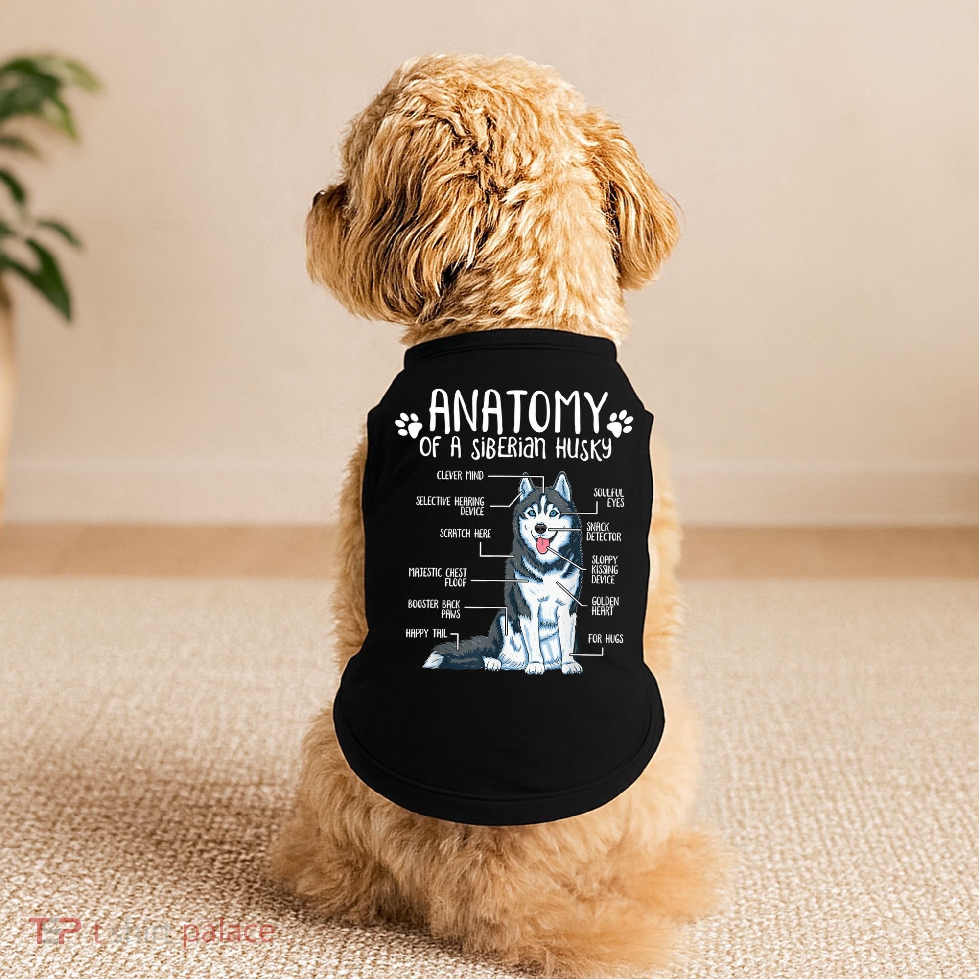 Funny Anatomy Siberian Husky Dog Lover TShirt Doggie Tank