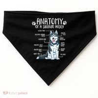 Funny Anatomy Siberian Husky Dog Lover TShirt USA-Made Doggie Bandana thumb 0
