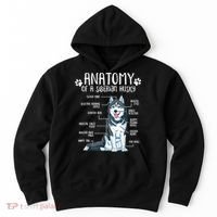 Funny Anatomy Siberian Husky Dog Lover TShirt Hoodie thumb 0