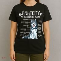 Funny Anatomy Siberian Husky Dog Lover TShirt T-Shirt thumb 4