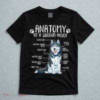 Funny Anatomy Siberian Husky Dog Lover TShirt T-Shirt thumb 5