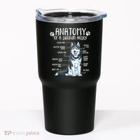Funny Anatomy Siberian Husky Dog Lover TShirt Tumbler thumb 0