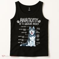 Funny Anatomy Siberian Husky Dog Lover TShirt Tank Top thumb 2