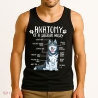 Funny Anatomy Siberian Husky Dog Lover TShirt Tank Top thumb 3