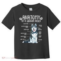 Funny Anatomy Siberian Husky Dog Lover TShirt Toddler T-Shirt thumb 0