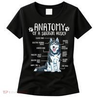Funny Anatomy Siberian Husky Dog Lover TShirt Women's T-Shirt thumb 0