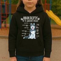 Funny Anatomy Siberian Husky Dog Lover TShirt Kids Hoodie thumb 3