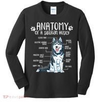 Funny Anatomy Siberian Husky Dog Lover TShirt Kids Long Sleeve Shirt thumb 0