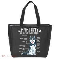 Funny Anatomy Siberian Husky Dog Lover TShirt Tote Bag thumb 0