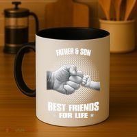 Father And Son Best Friends For Life Funny Happy Fathers Day Gift Coffee Mug thumb 4
