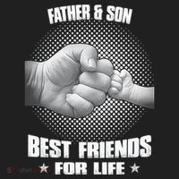 Father And Son Best Friends For Life Funny Happy Fathers Day Gift Golf Towel thumb 3