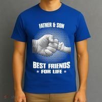 Father And Son Best Friends For Life Funny Happy Fathers Day Gift T-Shirt thumb 3