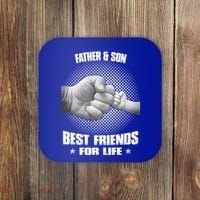 Father And Son Best Friends For Life Funny Happy Fathers Day Gift Coaster thumb 0