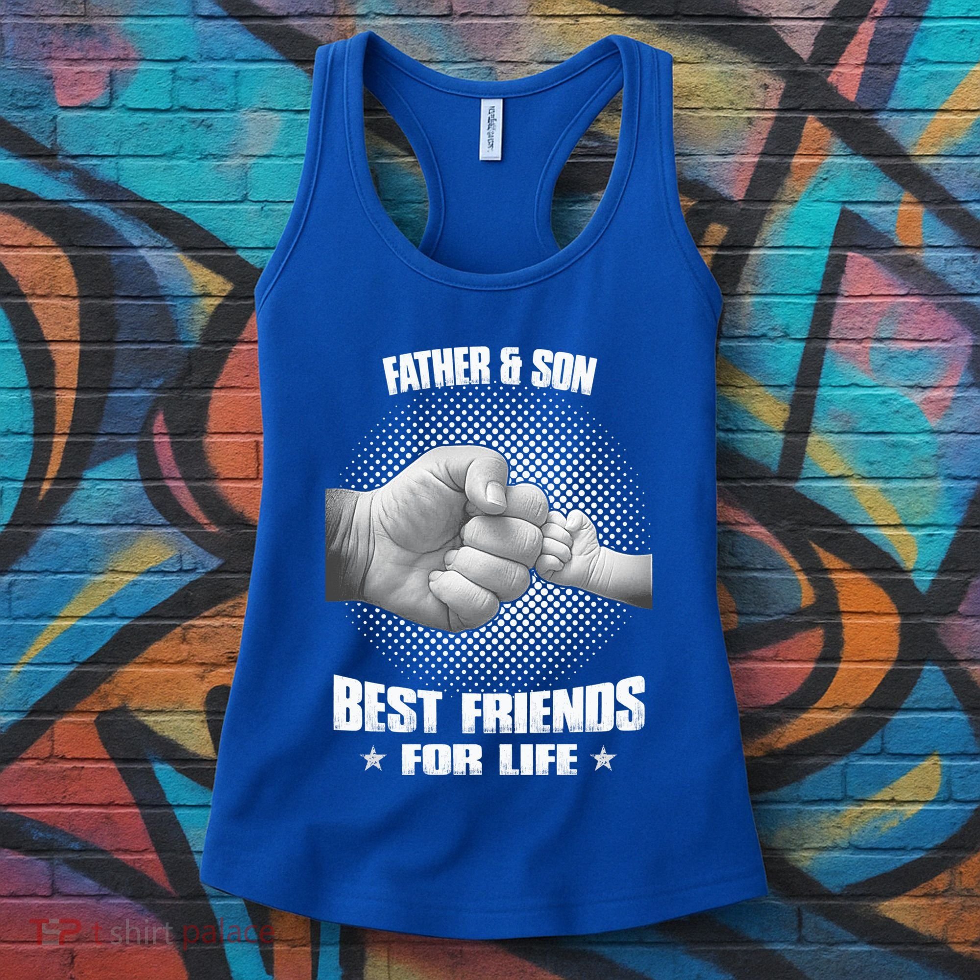 Father And Son Best Friends For Life Funny Happy Fathers Day Gift Women's Tank Top