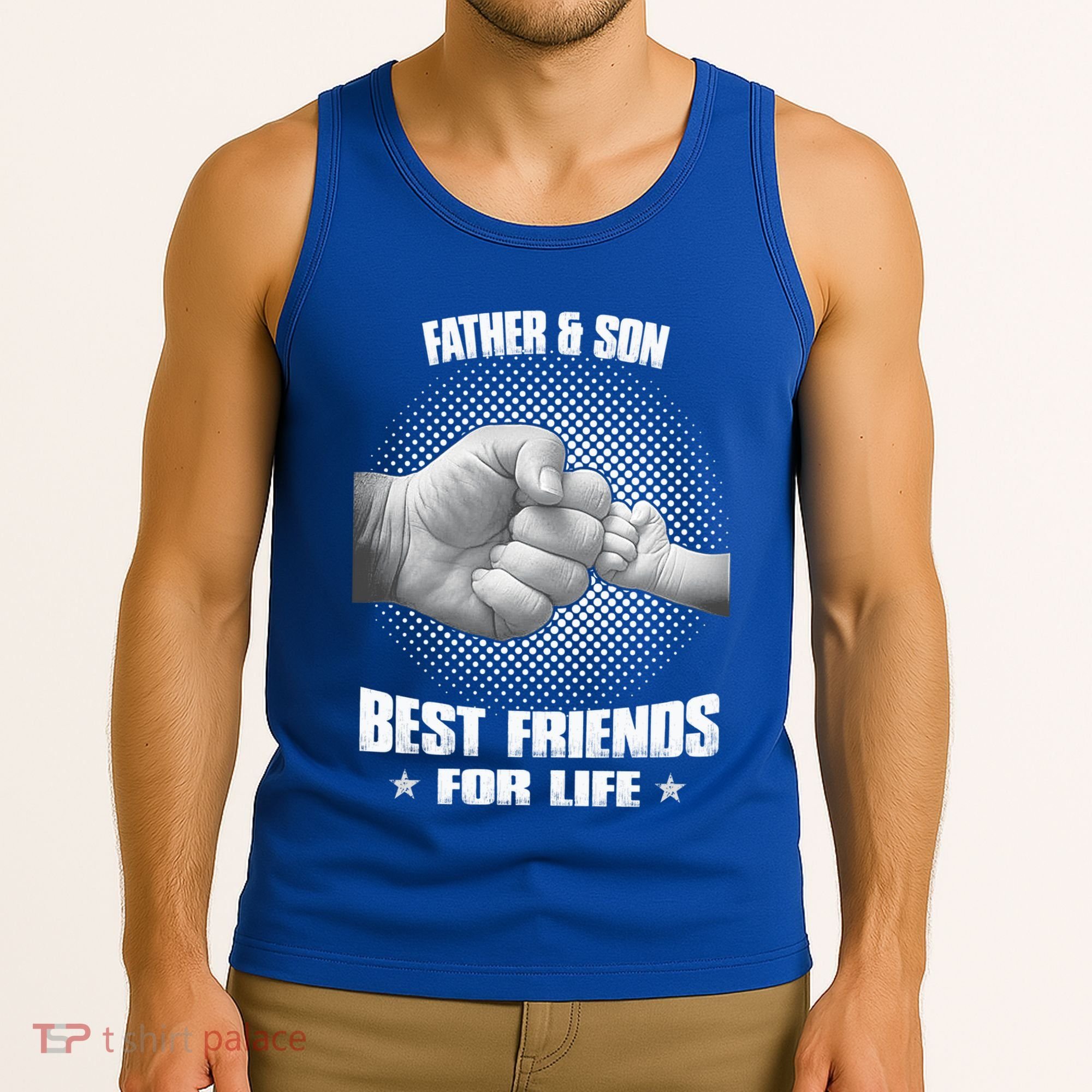 Father And Son Best Friends For Life Funny Happy Fathers Day Gift Tank Top