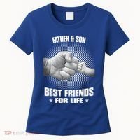 Father And Son Best Friends For Life Funny Happy Fathers Day Gift Women's T-Shirt thumb 0