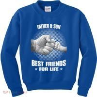 Father And Son Best Friends For Life Funny Happy Fathers Day Gift Kids Sweatshirt thumb 0