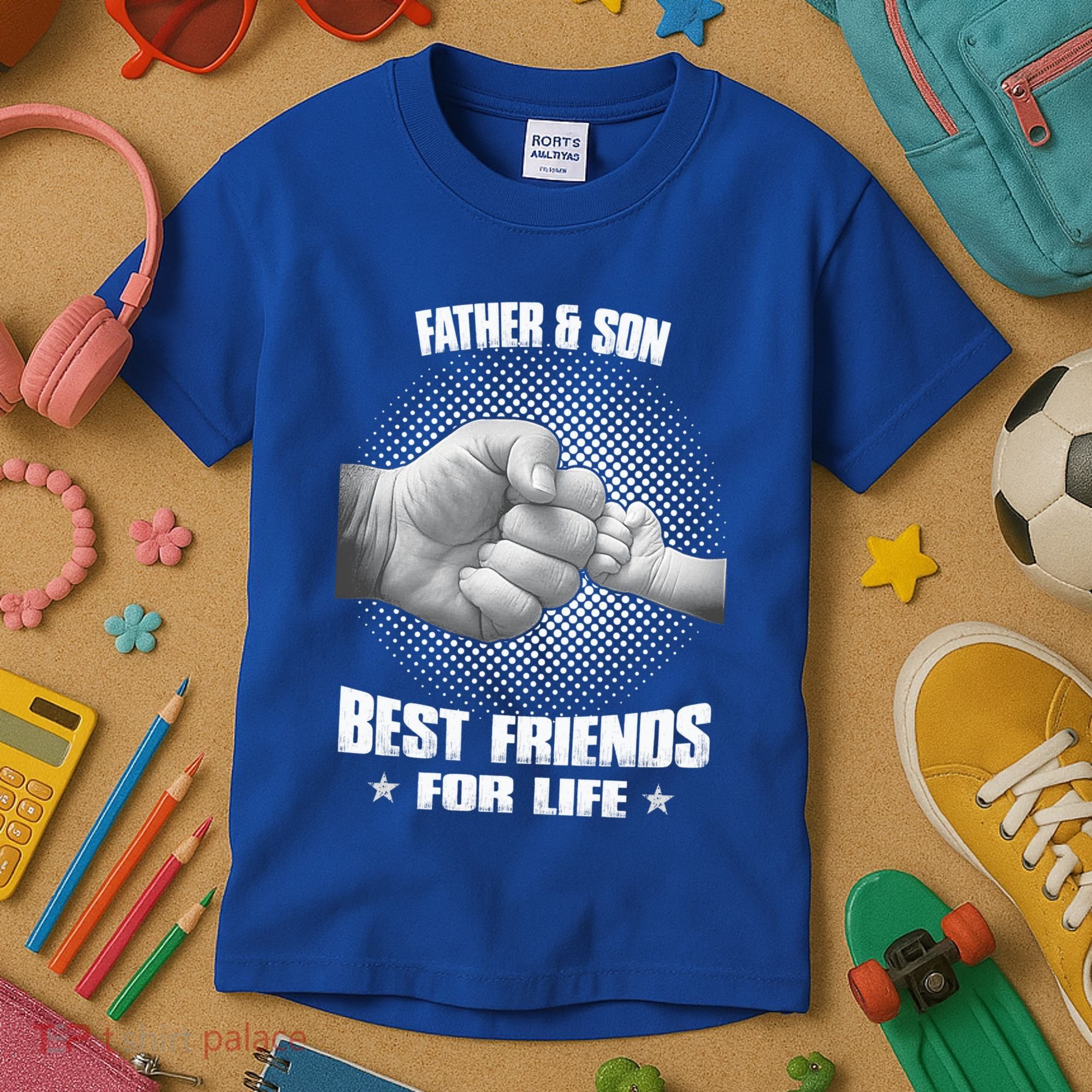 Father And Son Best Friends For Life Funny Happy Fathers Day Gift Kids T-Shirt