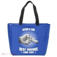 Father And Son Best Friends For Life Funny Happy Fathers Day Gift Tote Bag thumb 0