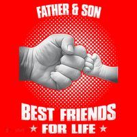 Father And Son Best Friends For Life Funny Happy Fathers Day Gift Santa Hat thumb 1
